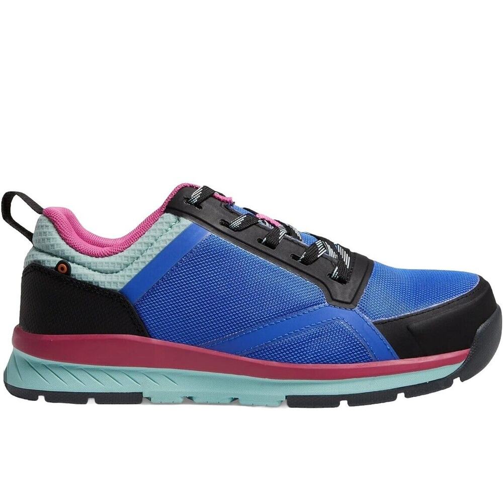 Bogs Kicker Lo Bloom Womens Size 8 Sneakers Blue Pink Multi Slip Resistant Shoes